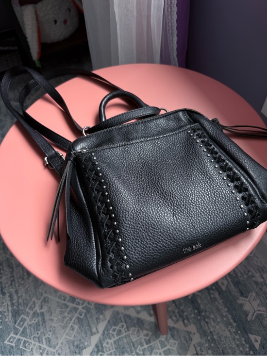 The Sak Handbags - The Sak Black Pebbled Leather Crossbody Convertible mini backpack